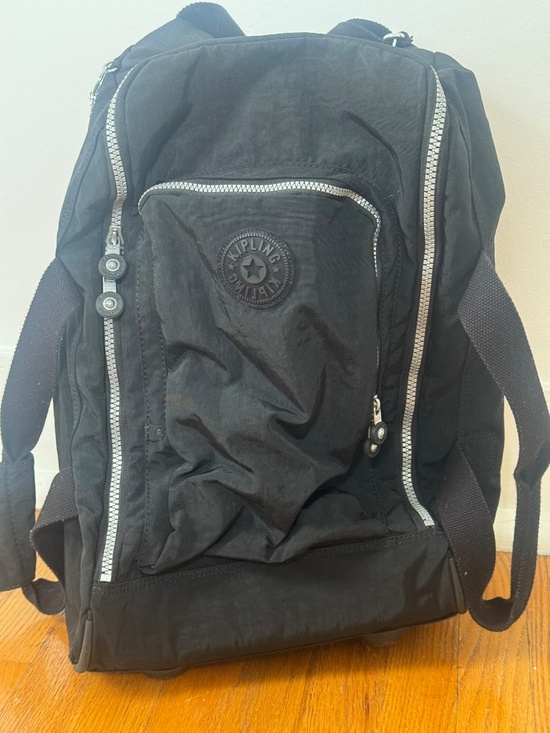 Kipling Fundamental Backpack Medium Black Drawstring Nylon Gorilla Attachment main image 8